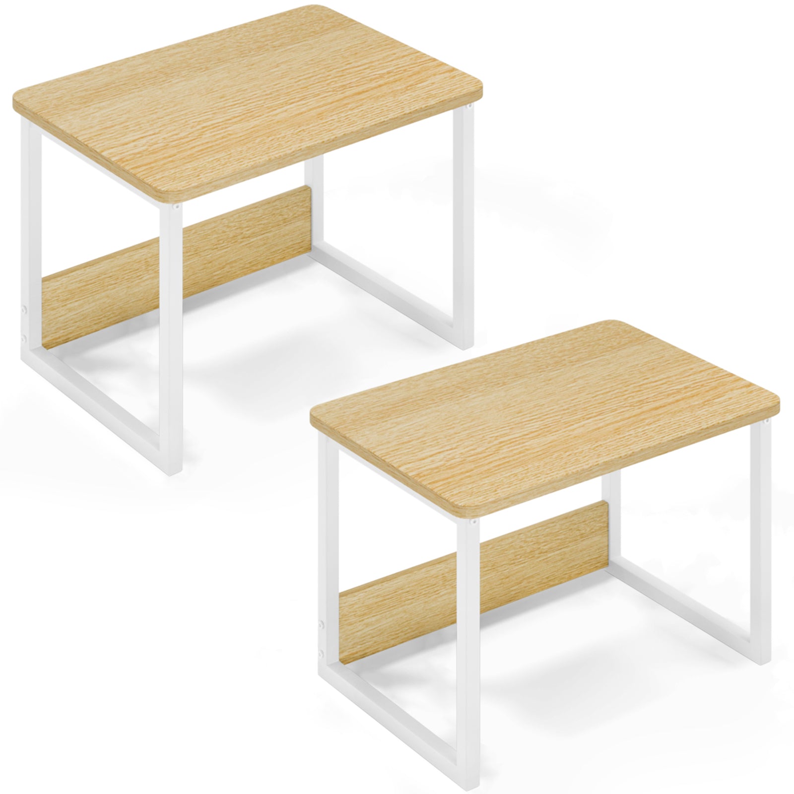 Shelf Organzier for Home/Office Printer Riser Under Desk Small Table Maple