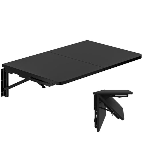 Small Spaces Laundry Shelf Wall Mounted Folding Table Black