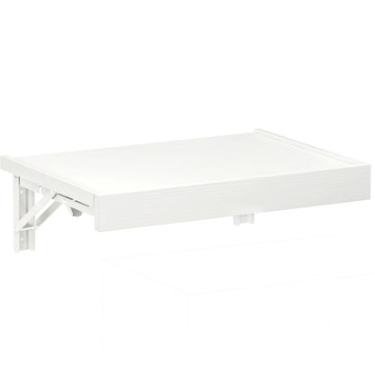Space Saving Bed Side Tray Storage Wall Mounted Folding Bedside Shelf White
