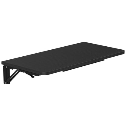 Wall Mounted Folding Table for Small Spaces Laundry Shelf Black