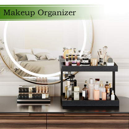 2 Tier Spice Rack Organizer for Countertop, Counter Shelf Desktop Storage. KS002