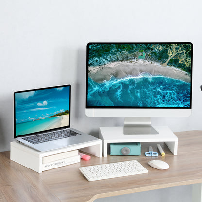 B2B 2 pack 14.2 inch  Wood Monitor Stand Riser with Storage. DS400x2