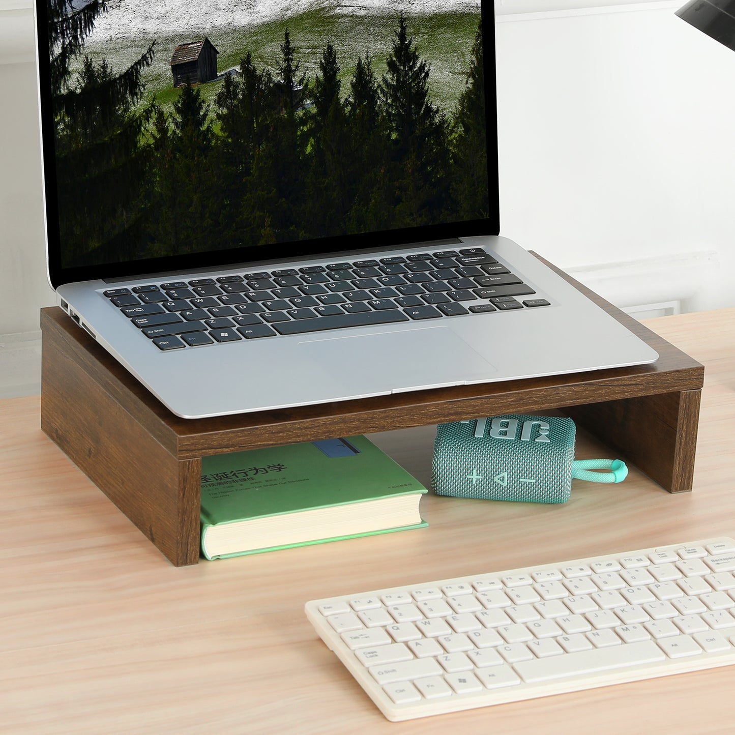 14.2 inch Wood Monitor Stand Riser. DS400