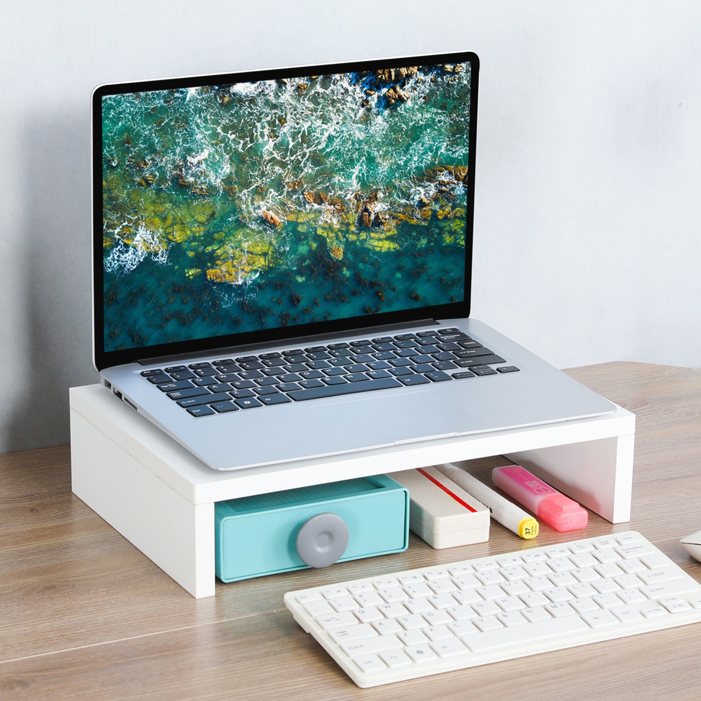 14.2 inch Wood Monitor Stand Riser. DS400