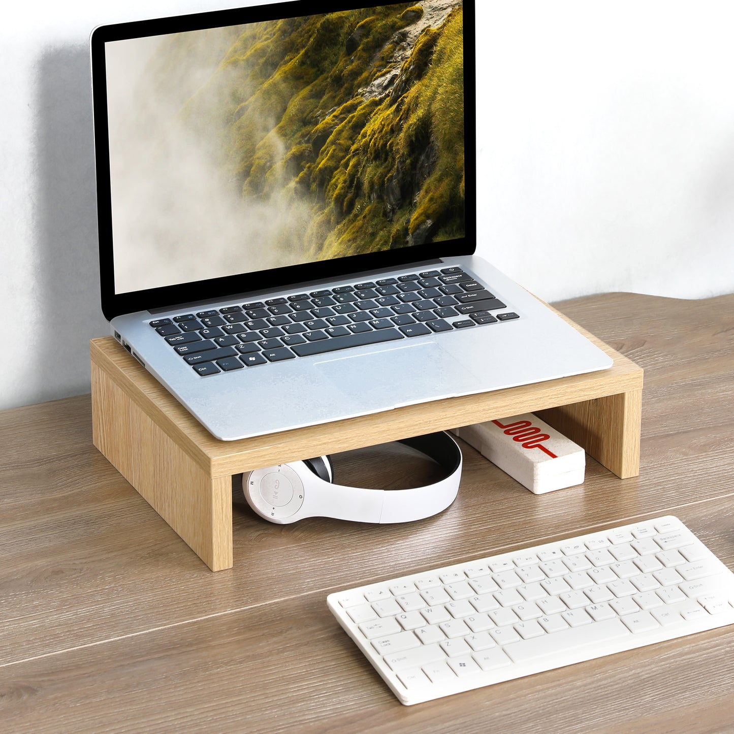 14.2 inch Wood Monitor Stand Riser. DS400