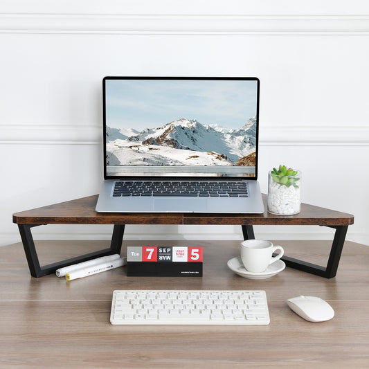 B2B 26 inch Triangle Monitor Stand Riser, Desktop Corner Shelf. DST600