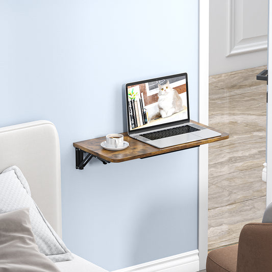 B2B 23.6"W x 11.8"D Wall Mounted Folding Table, Floating Wall Desk for Small Spaces. RSW630