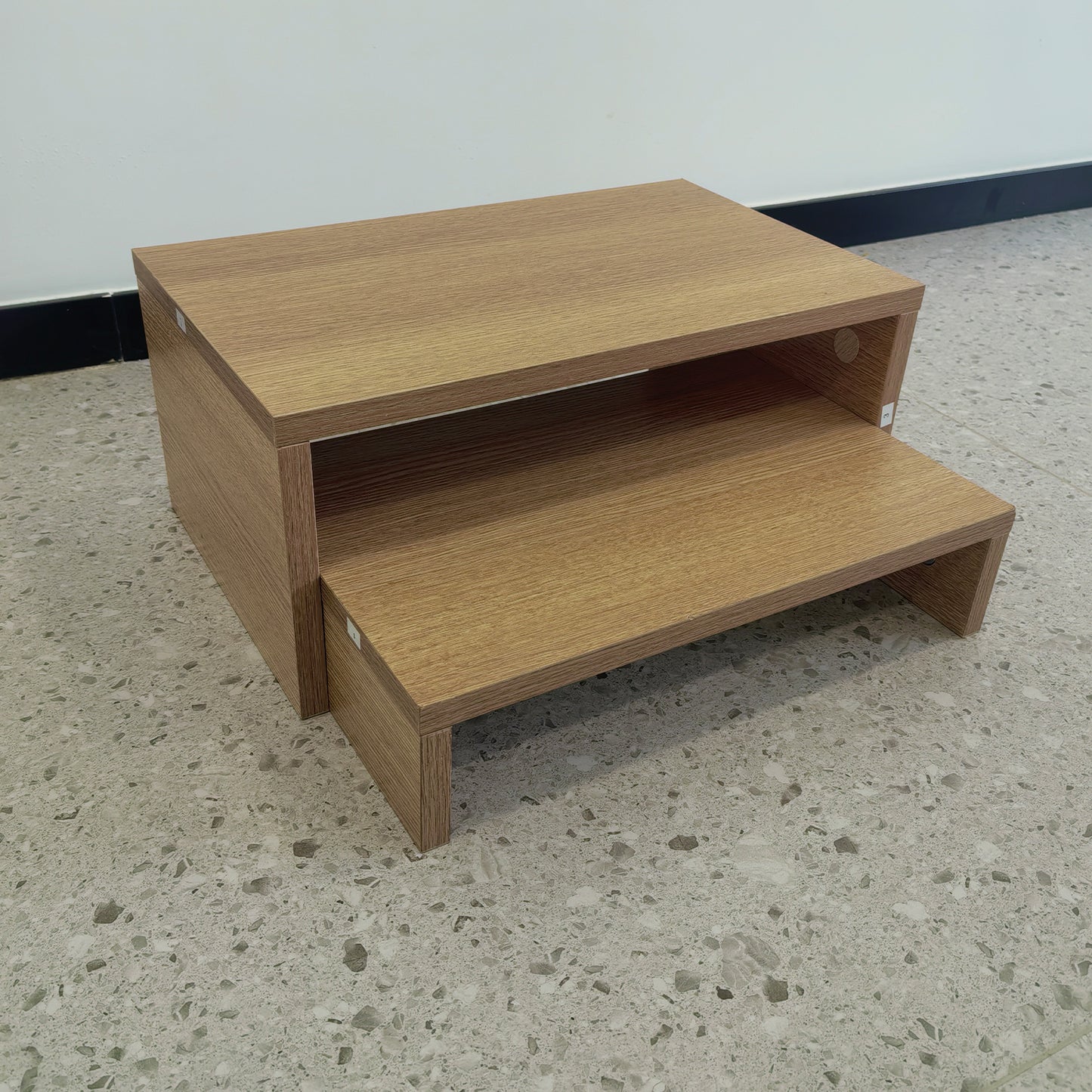 B2B Wood 2 Tier Adjustable Stand for 2 Monitors/Laptop/PC. DS402