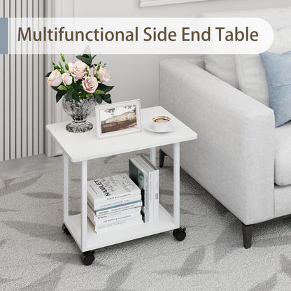 22"x15.75" Large Under Desk Printer Stand. 2-Tier Rolling Printer Cart with Wheels. KS200