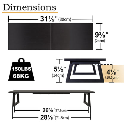 B2B 31.5 inch Monitor Stand Riser, Wood & Steel Computer Monitor Stand with Storage. DS102