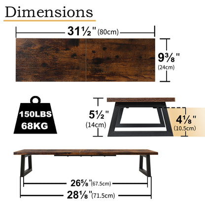 B2B 31.5 inch Monitor Stand Riser, Wood & Steel Computer Monitor Stand with Storage. DS102