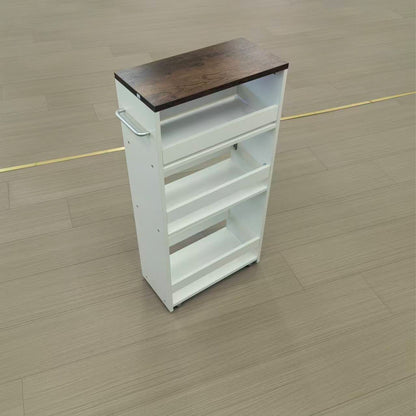 4-tier slim storage cart with handles, a pull-out rolling multifunctional cart suitable. KS4
