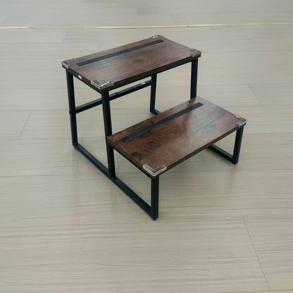 B2B Step Stool for Adults & Kids Holds up to 500Lb, Wooden&Metal. SK302